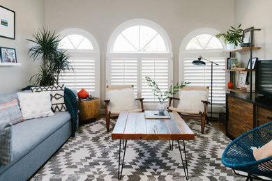 Living room - scandinavian living room idea in San Francisco