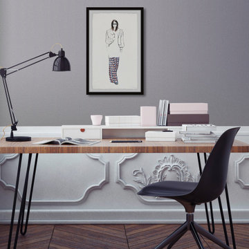 "Patterned Pants" Framed Painting Print