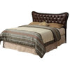 Mabon Brown Leather-Like Traditional Style Queen / Full Headboard