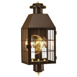 Norwell Lighting - Norwell Lighting 1093-BR-CL American Heritage - Two Light Outdoor Wall Mount - This Norwell classic outdoor lantern reflects theAmerican Hertitage T Choose Your Option *UL: Suitable for wet locations Energy Star Qualified: n/a ADA Certified: n/a  *Number of Lights: Lamp: 2-*Wattage:60w Candelabra bulb(s) *Bulb Included:No *Bulb Type:Candelabra *Finish Type:Black