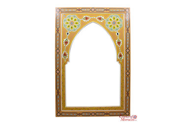 Moroccan Mirrors Zouak 90cm x 60cm Mustard Yellow