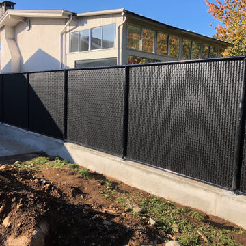 Chain Link Fence Installation with 95% Privacy Slats