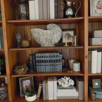 Bookcase before and after