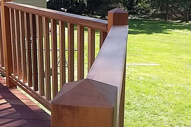 Mahogany Deck with Cedar Railings