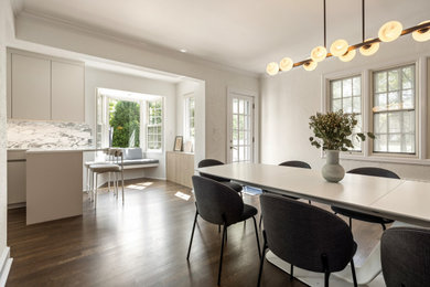 Example of a minimalist kitchen design in New York