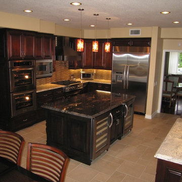 Transitional Kitchen - Oceanside Elevations with Cerdomus Porcelain