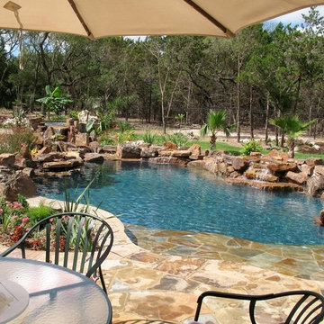 Beautiful Lagoon Pool Spa with Multi Water Features