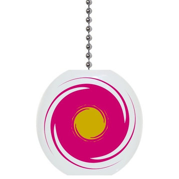 Pink Yellow Vortex Ceiling Fan Pull
