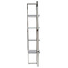 Sienna Shelving Unit - Gray/Stainless Steel