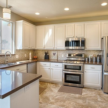 Spacious Whites & Beige Kitchen