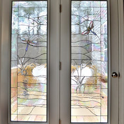 Dragon Flies & Ivy - Stained Glass Panels