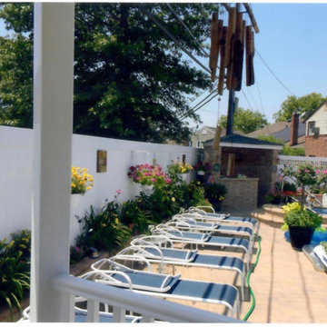 Pool with Whirl pool spill over, outdoor kitchen, outdoor bar, Pergola& Patio