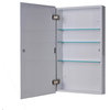 Euroline Medicine Cabinet, 16"x30", Annealed Stainless Frame, Surface Mounted