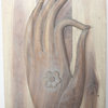 Haussmann Mudra Hand Panel 24"x36 H 3D Wood Buddha Wall Panel Agate Gray