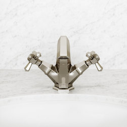 Deco Eton Polished Nickel Basin Mixer Tap - Bathroom Sink Taps