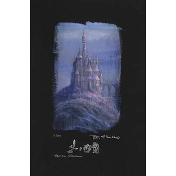 Disney Fine Art Beauty and the Beast Castle by Peter and Harrison Ellenshaw