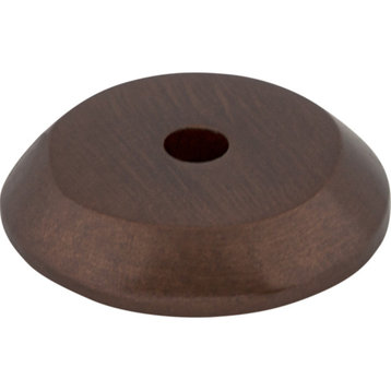 Top Knobs M1458 Rounded 7/8 Inch Diameter Knob Backplate - Mahogany Bronze