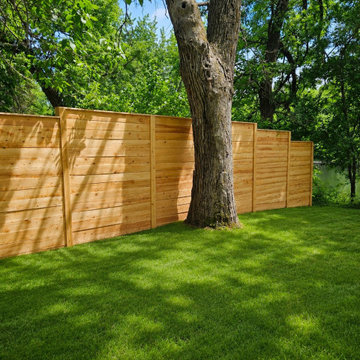 Custom Horizontal Cedar Privacy Fence