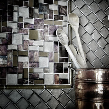 Iridescent Glass Tile Backsplash