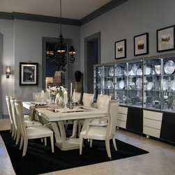 "Michael Amini" Pearl Caviar Dining Set, Beverly Blvd Collection - Furniture