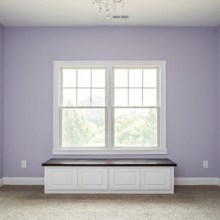 Chambre craftsman avec un mur violet : Photos et idées ...