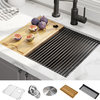KRAUS Kore Workstation 23-inch Single Bowl Stainless Steel Kitchen Sink