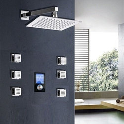Trialo Solid Brass Color Changing Water Powered Led Shower - Showerheads And Body Sprays