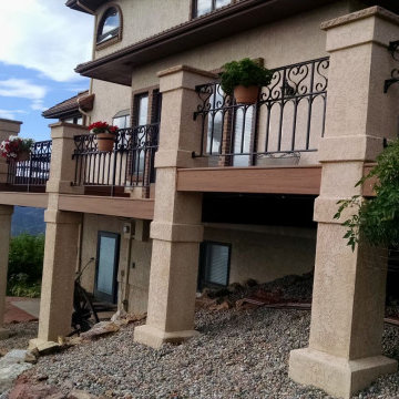 Huge Composite Deck with Custom Built Wrought Iron Deck Railing
