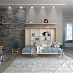 Spazio T - Full Size Wall Bed with Table - Kids Bedroom Furniture Sets