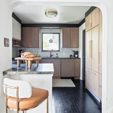 Dark, Dramatic, and Delightfully Functional: A Small Kitchen Reimagined