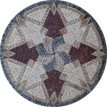 Mosaic Medallion, Easternia, 24"x24"