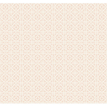 York Wallcoverings SS2600 Silhouettes Pergola Lattice Wallpaper Light Pink