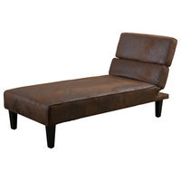 Bernier Lay Flat Adjustable Chaise Lounge, Brown