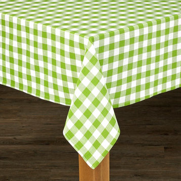 Buffalo Green Checkered 100% Cotton Table Cloth, 60"x104"