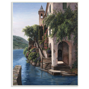 Manor on the Water Wall Plaque Art, 10x15