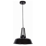 Access Lighting - Nostalgia 1-Light Pendant, Shiny Black/White Shade, Replaceable LED - Access Lighting is a contemporary lighting brand in the home-furnishings marketplace.  Access brings modern designs paired with cutting-edge technology, at reasonable prices.