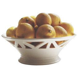 Farmhouse Fruit Bowls And Baskets Architectural Ivory Fruit Bowl