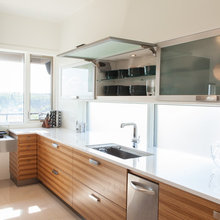 Kitchen windows and cabinets/shelves