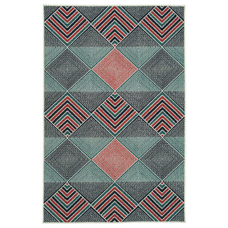 Kaleen Pianta Collection Dark Navy Area Rug 5'3" x 5'3"