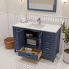 Rooh Bathroom Vanity, Navy Blue, 48", Vanity Cabinet Only