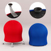 Scranton & Co Steel/Vinyl Fabric Ball Office Chair in Grass Green