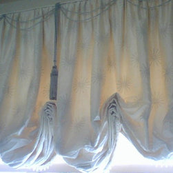 Balloon Fabric Shades with Tassles - Window Treatments