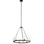 Kichler Lighting - Kichler Lighting 52107OZ Mathias - Six Light Meidum Chandelier - The Mathias 23 inch 6 light chandelier features aMathias Six Light Me Olde Bronze Clear Ri *UL Approved: YES Energy Star Qualified: YES ADA Certified: n/a  *Number of Lights: Lamp: 6-*Wattage:60w B bulb(s) *Bulb Included:No *Bulb Type:B *Finish Type:Olde Bronze