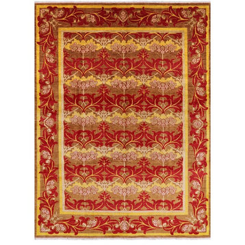 9'x12' Hand Knotted Wool William Morris Oriental Area Rug, Q1674