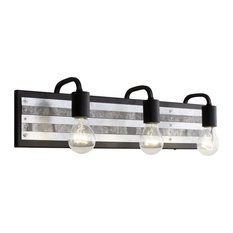 Varaluz 336B03 Abbey Rose 3 Light 26"W Bathroom Vanity Light - Black /