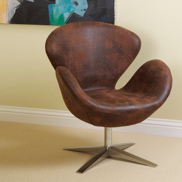 Modern Home Featuring Brown Microfiber Chair