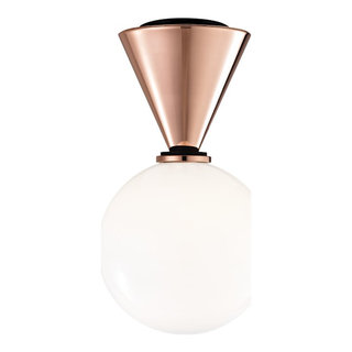 Mitzi by Hudson Valley Piper Small Flush Mount, Copper/Black, H148501S ...
