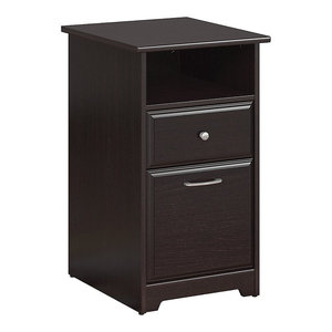 Picacho Solid Wood File Cabinet With 2 Drawers And Open Shelf