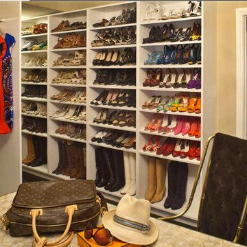 Custom Adjustible Shoe and Boot Storage, Ivory