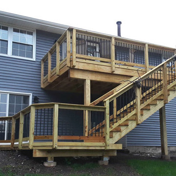 Multilevel Deck with Aluminum Picketts by Westmont, IL Deck Builder.